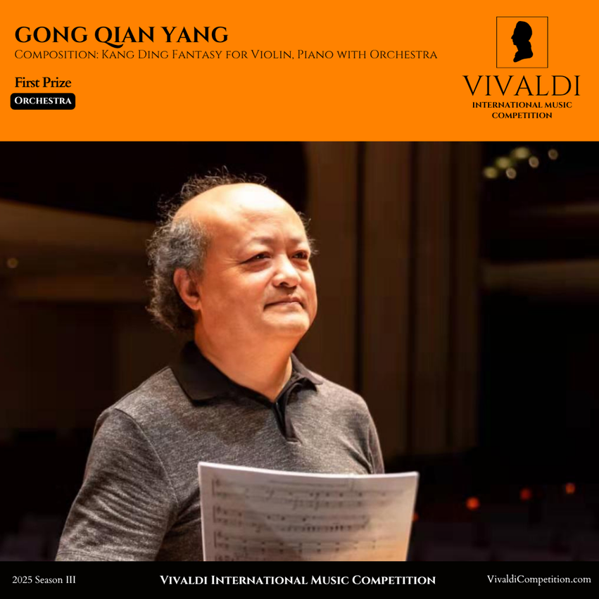 Vivaldi International Music Competition First Prize poster for Kang Ding Fantasy